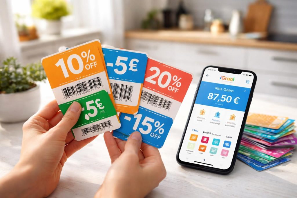 Réduire vos dépenses quotidiennes avec coupons de réduction, cashback Igraal et cartes fidélité