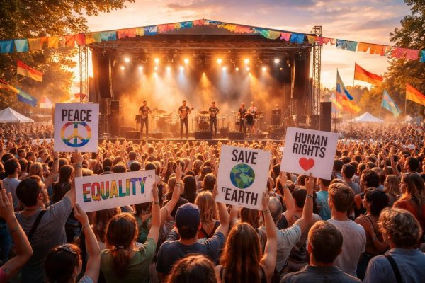participez aux concerts citoyens réunissant 100 artistes engagés pour soutenir des causes sociales et humanitaires. vivez des moments musicaux forts et solidaires.
