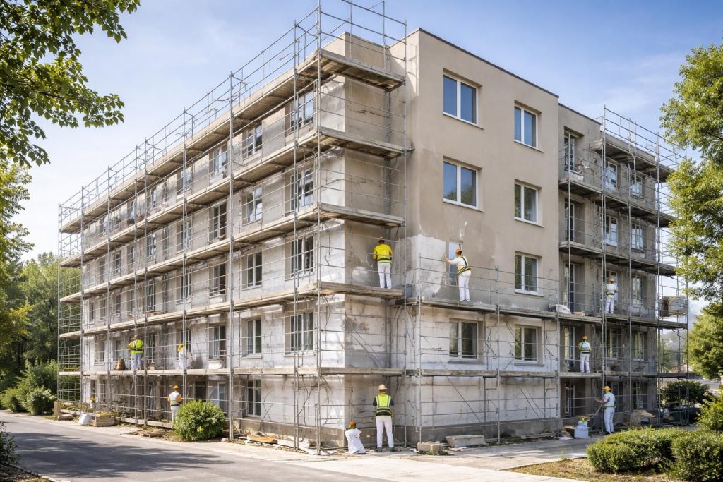 Rénover un immeuble collectif avec ravalement façade Weber et isolation par extérieur ITE