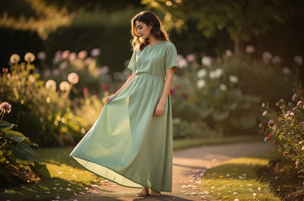 Osez la robe vert d’eau pour illuminer vos soirées estivales